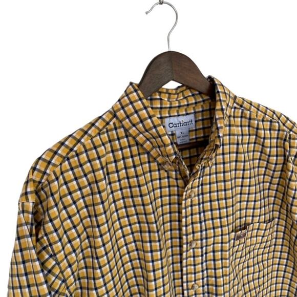 Carhartt Yellow Plaid Button Down - XL - Picture 2 of 5